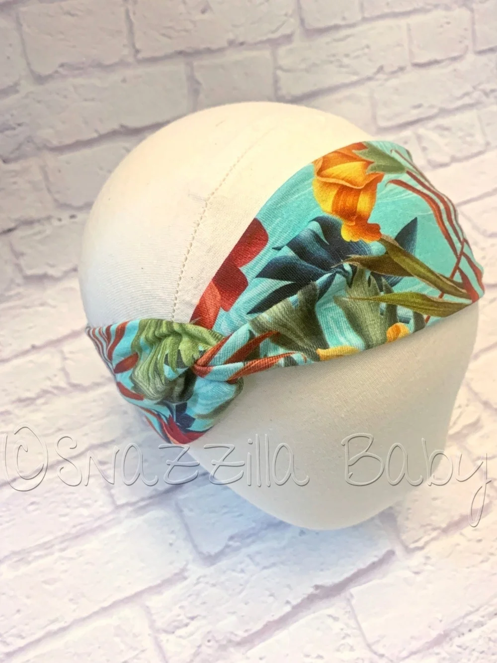 Toddler Turquoise Tropical Knotted Headband
